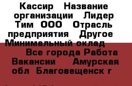 Кассир › Название организации ­ Лидер Тим, ООО › Отрасль предприятия ­ Другое › Минимальный оклад ­ 17 000 - Все города Работа » Вакансии   . Амурская обл.,Благовещенск г.